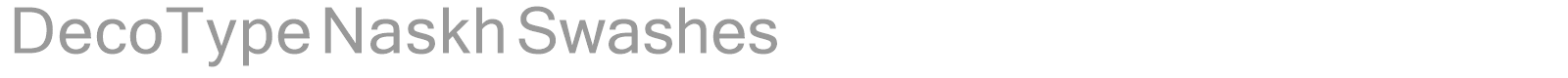 DecoType Naskh Swashes font preview